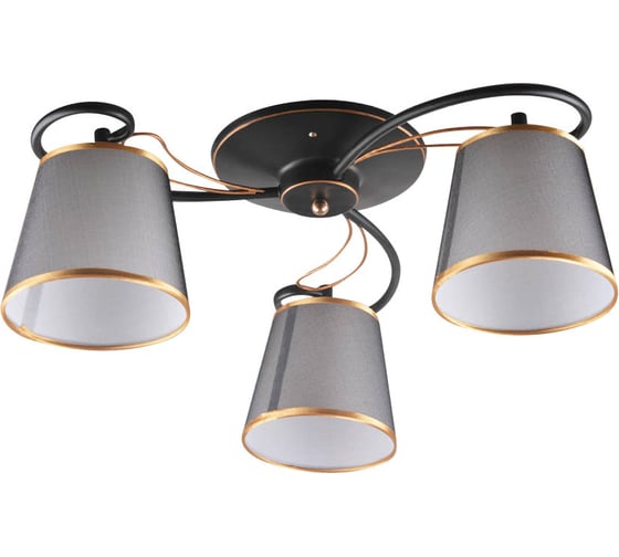 Люстра HIPER 3хE27х60Вт BLACK/GOLD H055-3