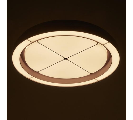 Люстра BayerLux с ПДУ 60408/1 LED 112Вт диммер 3000-6000К кофе 50х50х7 см 4942297