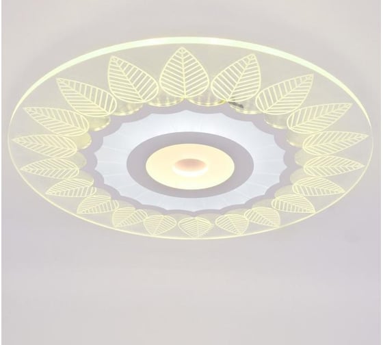 Люстра BayerLux с ПДУ 74655/1 LED 60Вт 3000-6000К диммер бело-прозрачный 50х50х5 см 5073789