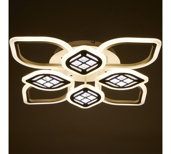 Люстра BayerLux с ПДУ 1153/8 LED 208Вт 3000-6000К диммер белый 72х72х10 см 5250756