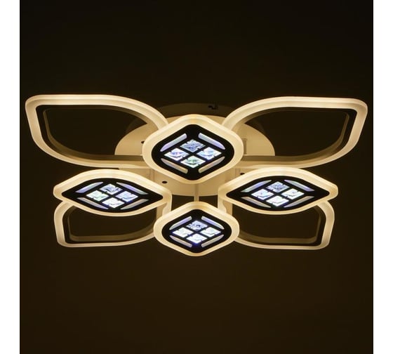 Люстра BayerLux с ПДУ 1153/8 LED 208Вт 3000-6000К диммер белый 72х72х10 см 5250756