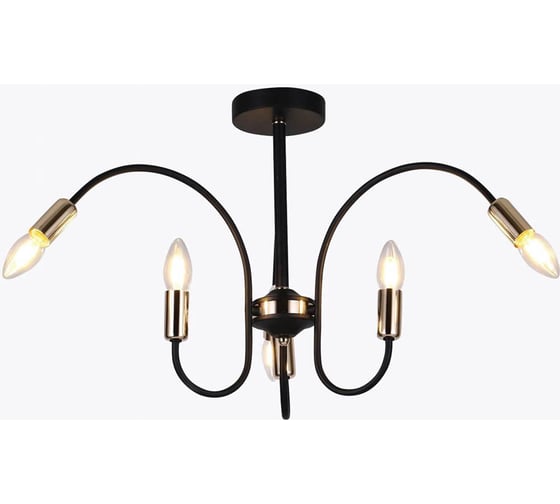 Люстра HIPER 6хE14х40Вт BLACK/GOLD H003-6