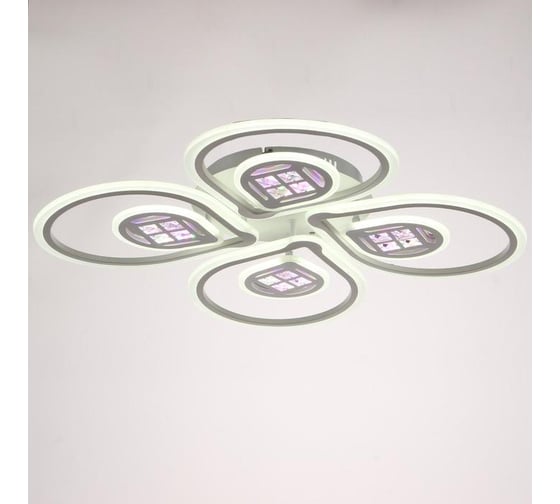 Люстра BayerLux с ПДУ 1155/8WT LED 192Вт 3000-6000К диммер белый 80х80х8 см 5250759