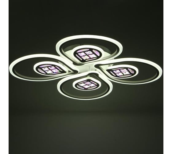 Люстра BayerLux с ПДУ 1155/8WT LED 192Вт 3000-6000К диммер белый 80х80х8 см 5250759