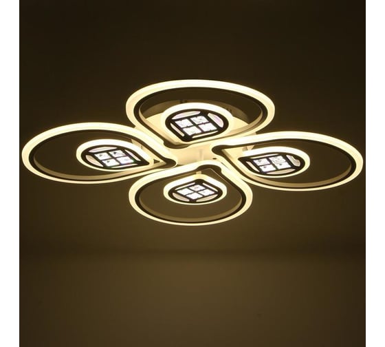 Люстра BayerLux с ПДУ 1155/8WT LED 192Вт 3000-6000К диммер белый 80х80х8 см 5250759