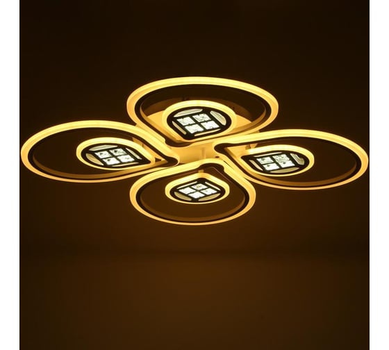 Люстра BayerLux с ПДУ 1155/8WT LED 192Вт 3000-6000К диммер белый 80х80х8 см 5250759