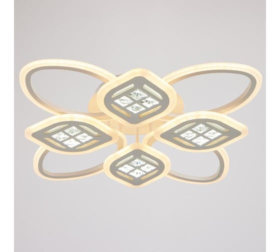 Люстра BayerLux с ПДУ 1162/8WT LED 160Вт 3000-6000К диммер белый 70х70х10 см 5250777 1