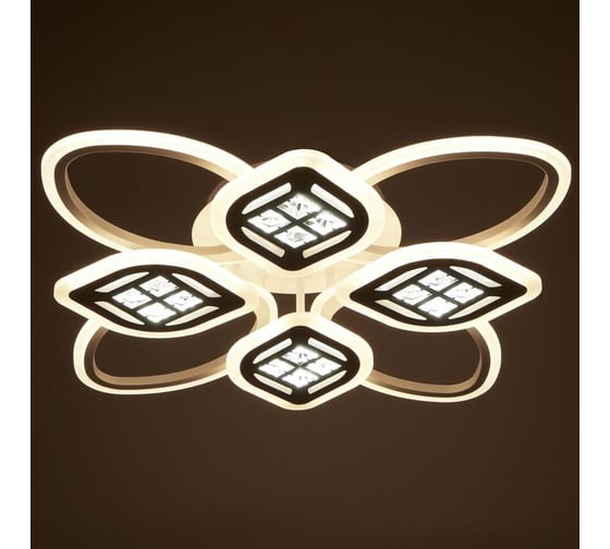 Люстра BayerLux с ПДУ 1162/8WT LED 160Вт 3000-6000К диммер белый 70х70х10 см 5250777