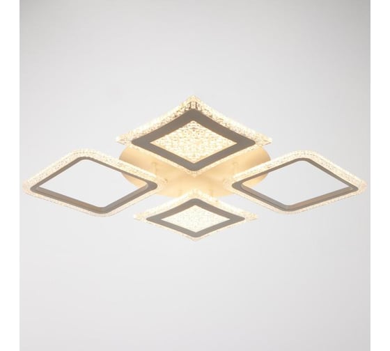 Люстра BayerLux с ПДУ 59118/4WT LED 160Вт 3000-6000К диммер белый 55х55х5 см 5109294 1