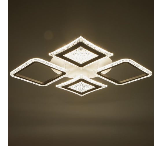 Люстра BayerLux с ПДУ 59118/4WT LED 160Вт 3000-6000К диммер белый 55х55х5 см 5109294