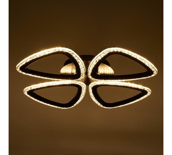 Люстра BayerLux с ПДУ 10023/4BK LED 104Вт 3000-6000К диммер черный 60х60 см 5177751