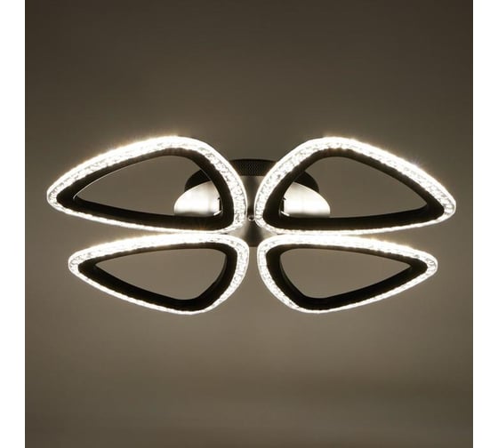Люстра BayerLux с ПДУ 10023/4BK LED 104Вт 3000-6000К диммер черный 60х60 см 5177751