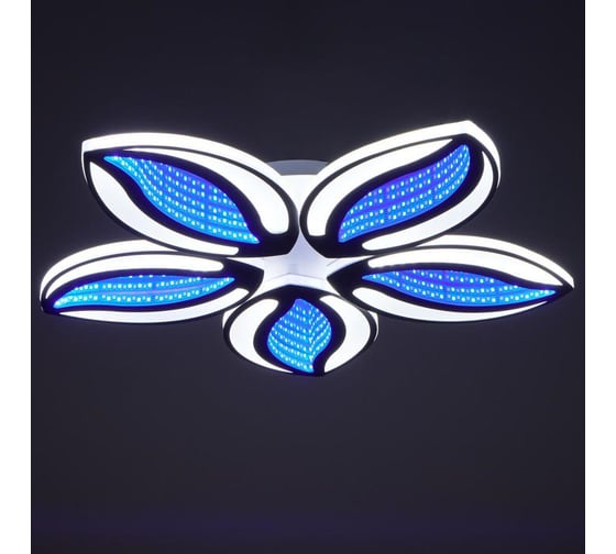 Люстра BayerLux с ПДУ 10016/5 LED 120Вт 3000-6000К диммер с подсветкой белый 50х50х10 см 5169345
