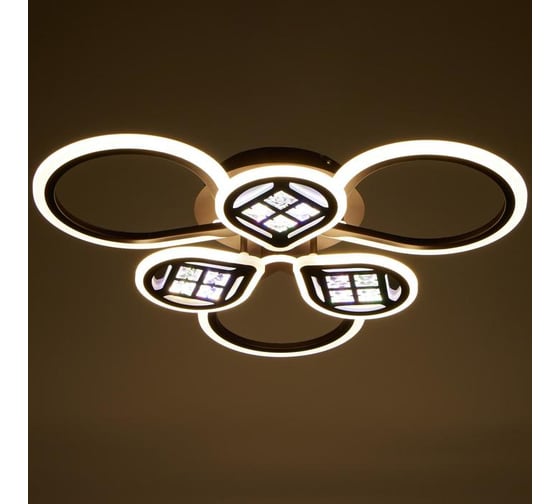 Люстра BayerLux с ПДУ 1161/6CF LED 114Вт 3000-6000К диммер кофе 65х45х10 см 5250774