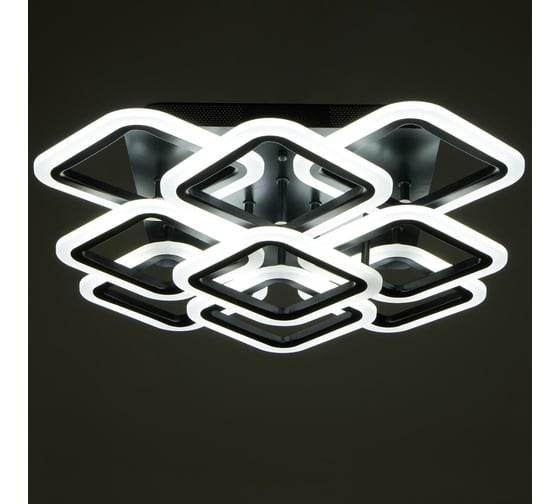 Люстра BayerLux с ПДУ 71177/9 LED 162Вт диммер 3000-6000К черный 58х58х15,5 см 4934961