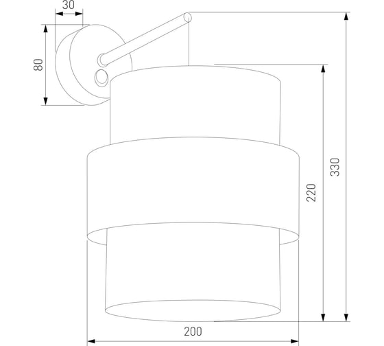Настенный светильник TK Lighting с тканевым абажуром 5400 Calisto чер a068431