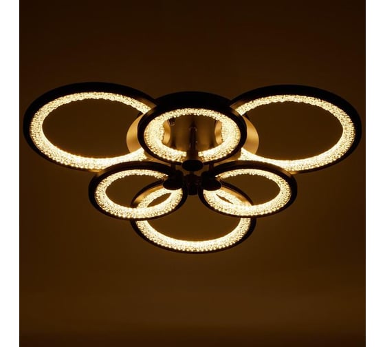 Люстра BayerLux с ПДУ 59116/6BK LED 162Вт 3000-6000К диммер черный 65х65х10 см 5109284