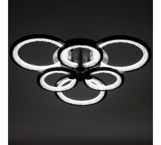 Люстра BayerLux с ПДУ 59116/6BK LED 162Вт 3000-6000К диммер черный 65х65х10 см 5109284