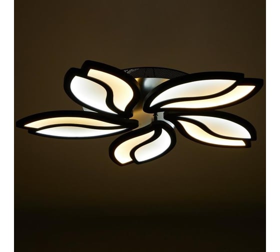 Люстра BayerLux с ПДУ 10037/5BK LED 130Вт 3000-6000К диммер черный 62х62 см 5177782