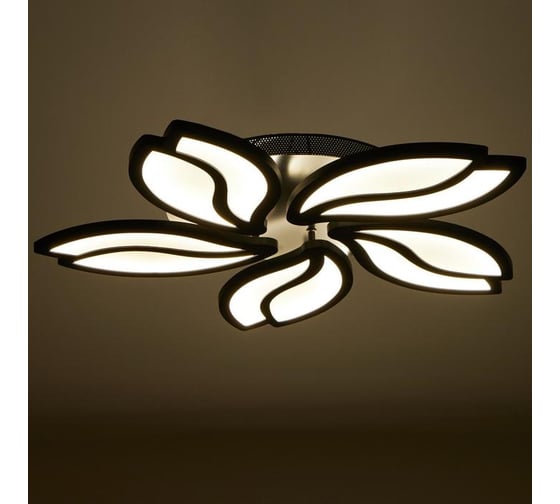 Люстра BayerLux с ПДУ 10037/5BK LED 130Вт 3000-6000К диммер черный 62х62 см 5177782