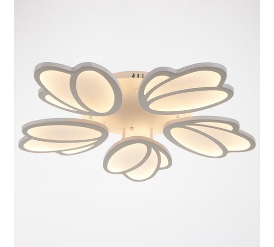 Люстра BayerLux с ПДУ 59133/5WT LED 70+70Вт 3 режима диммер белый 67х67х14 см 5109322