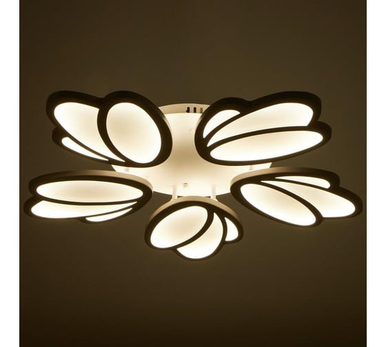 Люстра BayerLux с ПДУ 59133/5WT LED 70+70Вт 3 режима диммер белый 67х67х14 см 5109322