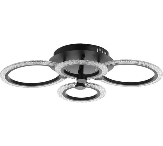 Люстра BayerLux с ПДУ 59119/4BK LED 80Вт 3000-6000К диммер черный 60х40х10 см 5109287