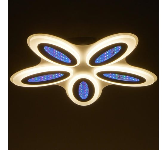 Люстра BayerLux с ПДУ 69668/5WT LED 85Вт диммер 3000-6000K белый 49х49 см 5130690
