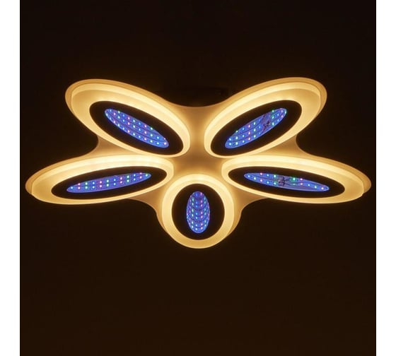 Люстра BayerLux с ПДУ 69668/5WT LED 85Вт диммер 3000-6000K белый 49х49 см 5130690