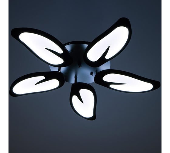 Люстра BayerLux с ПДУ 59128/5BK LED 70+70Вт 3 режима диммер черный 67х67х14 см 5109323