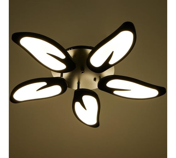 Люстра BayerLux с ПДУ 59128/5BK LED 70+70Вт 3 режима диммер черный 67х67х14 см 5109323
