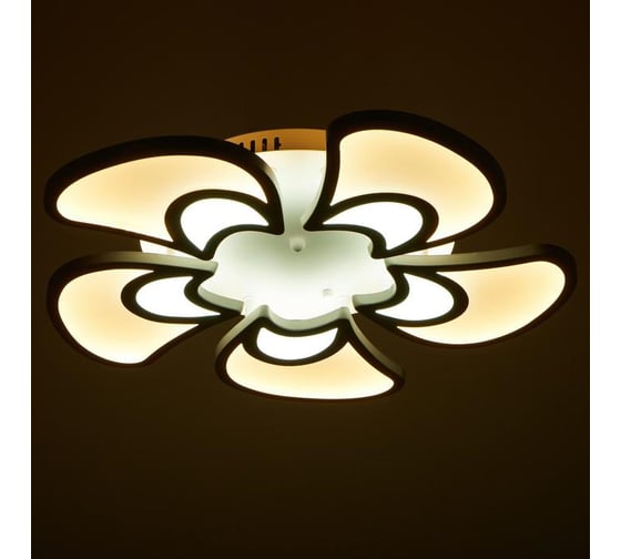 Люстра BayerLux с ПДУ 59135/5WT LED 75+75Вт 3 режима диммер белый 60х60х14 см 5109314