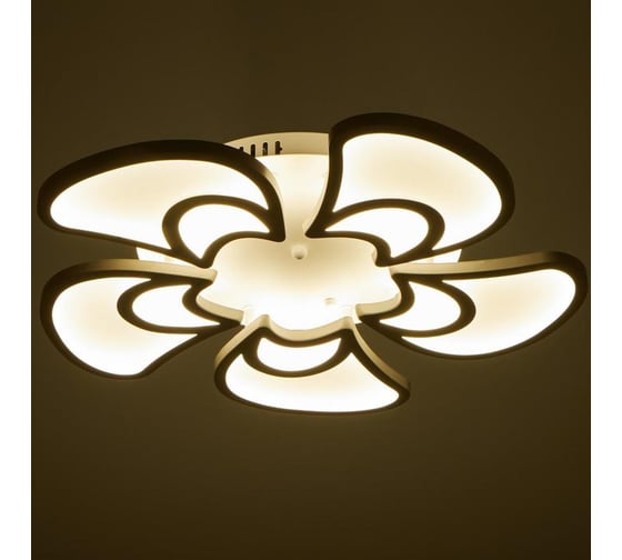 Люстра BayerLux с ПДУ 59135/5WT LED 75+75Вт 3 режима диммер белый 60х60х14 см 5109314