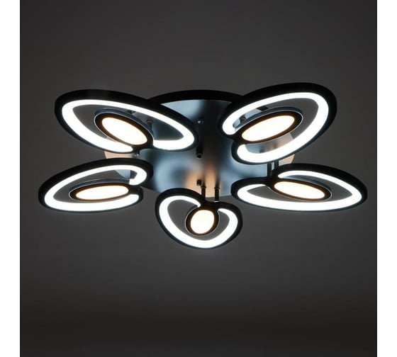 Люстра BayerLux 1094/5BK LED 80Вт 3000-6000K диммер черный 55х55 см 5310730