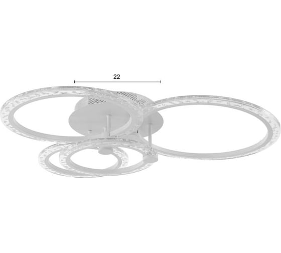 Люстра BayerLux с ПДУ 71182/4 LED 121Вт диммер 3000-6000К белый 62х59х13 см 4934966