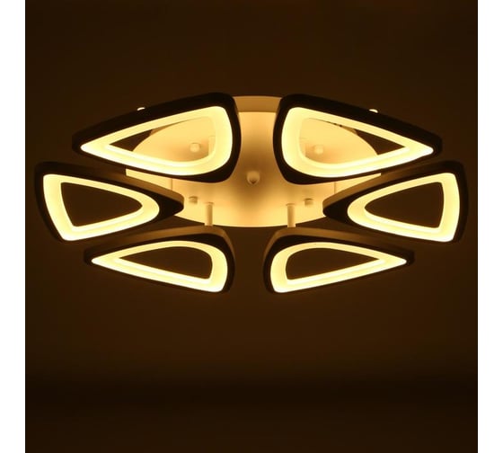 Люстра BayerLux с ПДУ 59122/6WT LED 110Вт 3 режима диммер белый 40х40х14 см 5109318