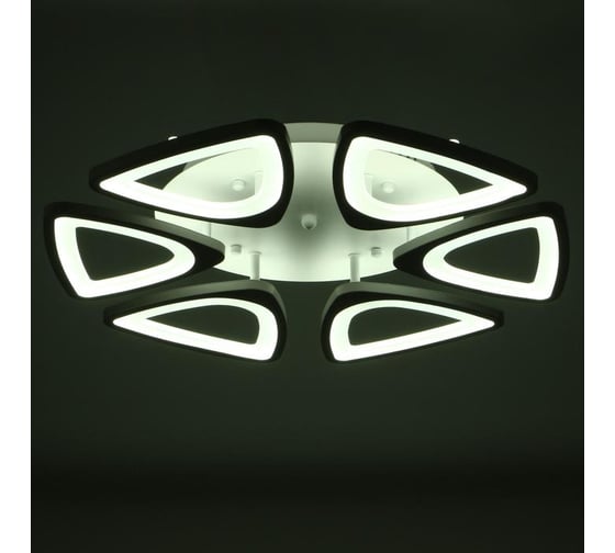Люстра BayerLux с ПДУ 59122/6WT LED 110Вт 3 режима диммер белый 40х40х14 см 5109318