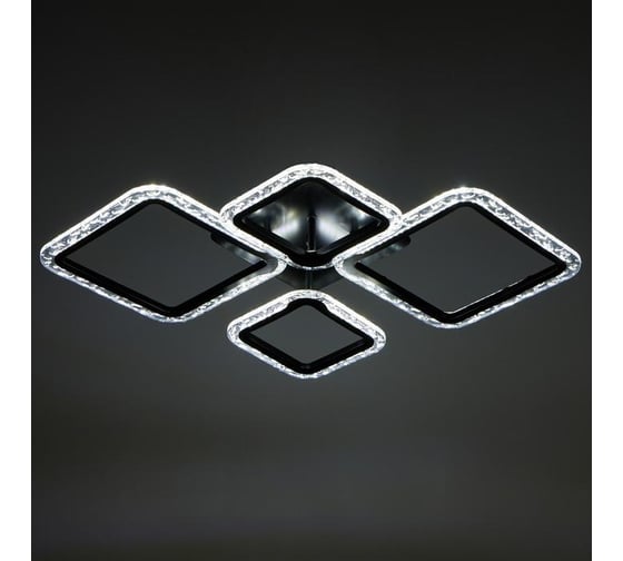 Люстра BayerLux с ПДУ 10020/4BK LED 96Вт 3000-6000К диммер черный 71х50 см 5177731