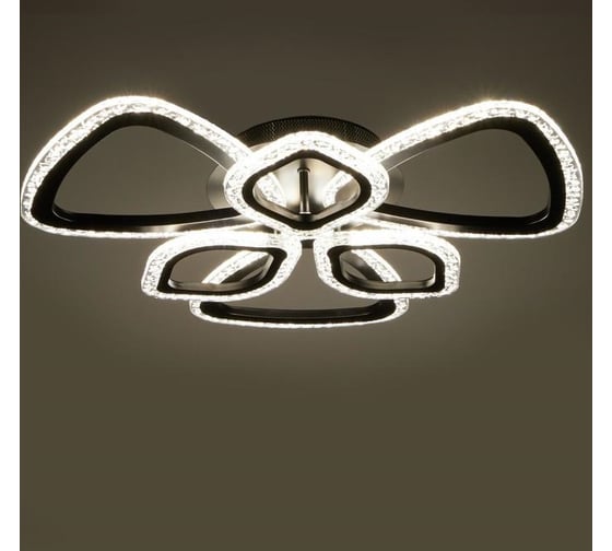 Люстра BayerLux с ПДУ 71101/6BK LED 120Вт 3000-6000К диммер черный 60х60х10 см 5108261