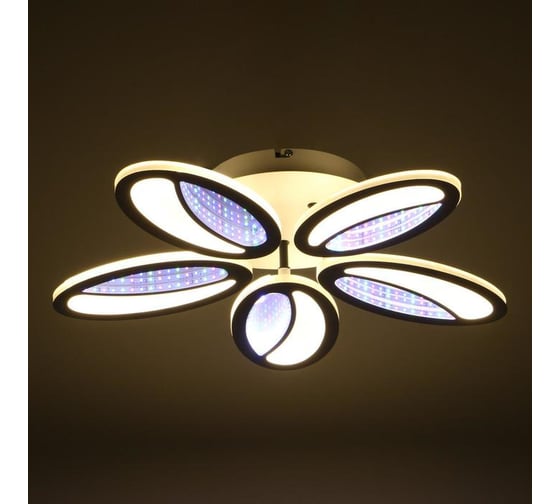 Люстра BayerLux с ПДУ 69671/5WT LED 100Вт диммер 3000-6000K белый 49х49 см 5130694