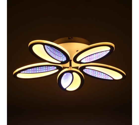 Люстра BayerLux с ПДУ 69671/5WT LED 100Вт диммер 3000-6000K белый 49х49 см 5130694