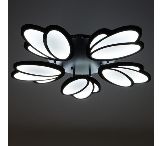 Люстра BayerLux с ПДУ 59133/5BK LED 70+70Вт 3 режима диммер черный 67х67х14 см 5109321