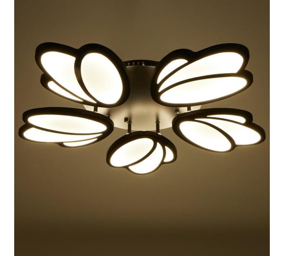 Люстра BayerLux с ПДУ 59133/5BK LED 70+70Вт 3 режима диммер черный 67х67х14 см 5109321