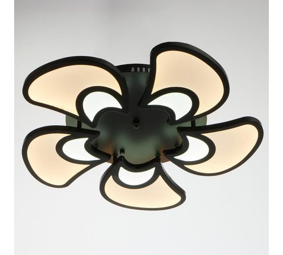 Люстра BayerLux с ПДУ 59135/5BK LED 75+75Вт 3 режима диммер черный 60х60х14 см 5109313 1