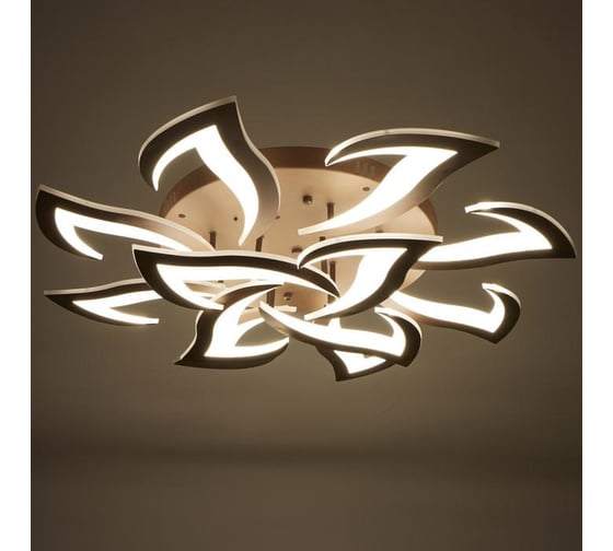 Люстра BayerLux с ПДУ 661334/19 LED 192Вт диммер 3 режима 3000-6000К кофе 87x87x13,5 см 4679492
