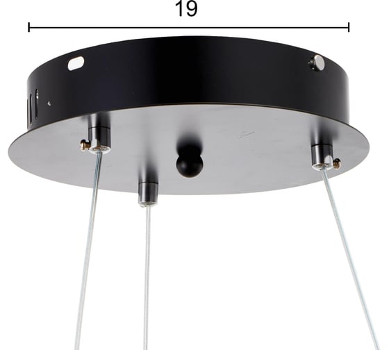 Люстра BayerLux 59916/1 LED 72Вт 4000К черный 50х50х20-102 см 4908747