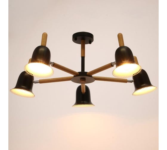 Люстра BayerLux 1049/5BK, E27 60Вт черный 80х80х50 см 5202316