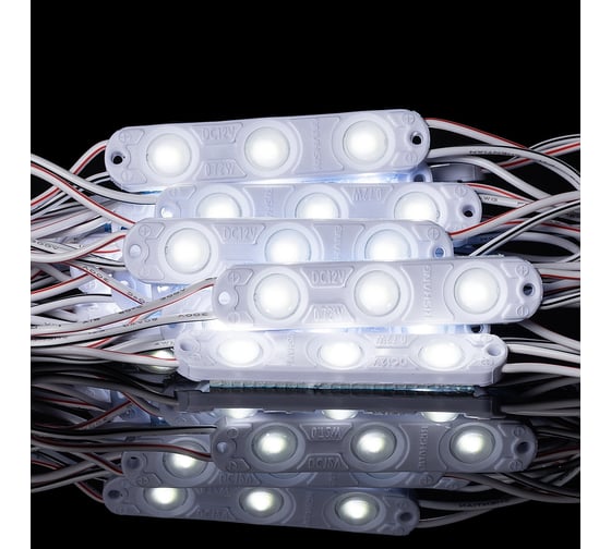 Светодиодный модуль DONLED 200 шт, 0.72Вт, 12В, IP65, 3smd 2835, 6500K, холодный белый, ML863TA ML863TA-200