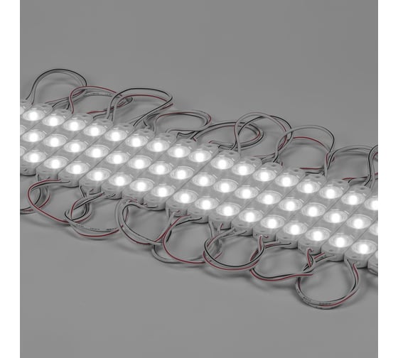 Светодиодный модуль DONLED 20 шт, 1Вт, 12В, IP65, 3smd 2835, 7000K, холодный белый, ML883TA