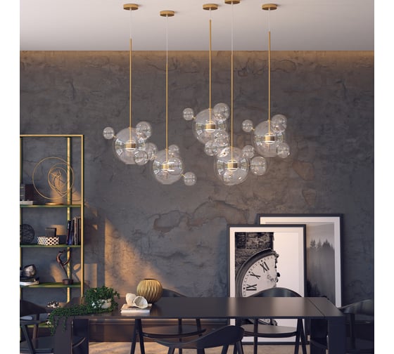 Подвес ODEON LIGHT, металл LED 12W BUBBLES 4640/12LA